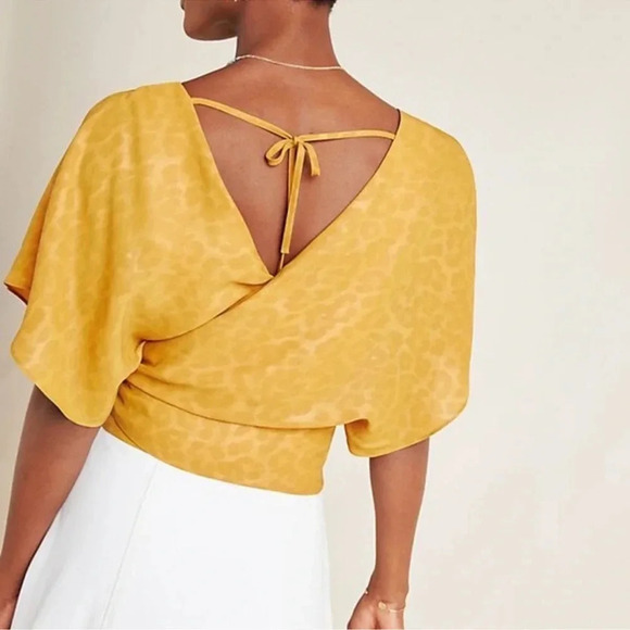 Anthropologie CURRENT AIR Mindy Dolman Kimono Sleeve Wrap Blouse Size XS NWOT - Picture 3 of 15